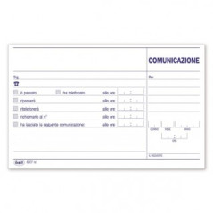 Comunicazioni telefonate ricevute - Blocco 100 fogli - 16,8x10 cm