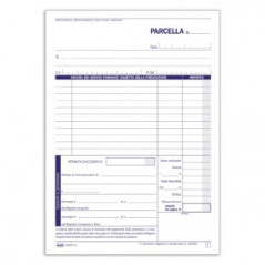 Parcelle per professionisti e Registro onorari - Blocco 100/100 fogli autoricalcanti prenumerati - 21,5x14,8 cm