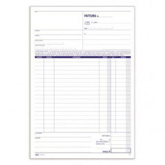 Fatture a 1 aliquota - Blocco 50/50 fogli autoricalcanti - 29,7x21,5 cm
