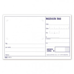 Ricevute taxi - Blocco 50 fogli - 10x16,8 cm