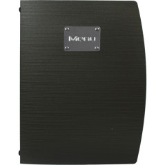 Porta Menu' A4-24x34cm Nero Rio con 1 Inserto Doppio