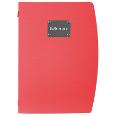 Porta Menu' A4-24x34cm Rosso Rio con 1 Inserto Doppio