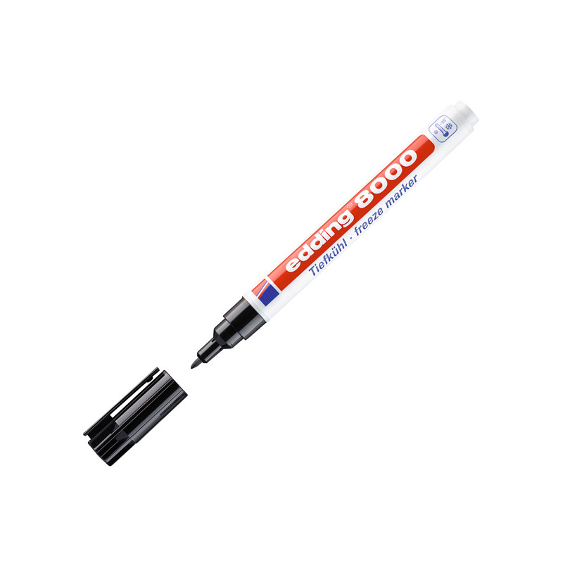 Marcatore permanente per freezer 8000 - punta tonda - 1 mm - nero