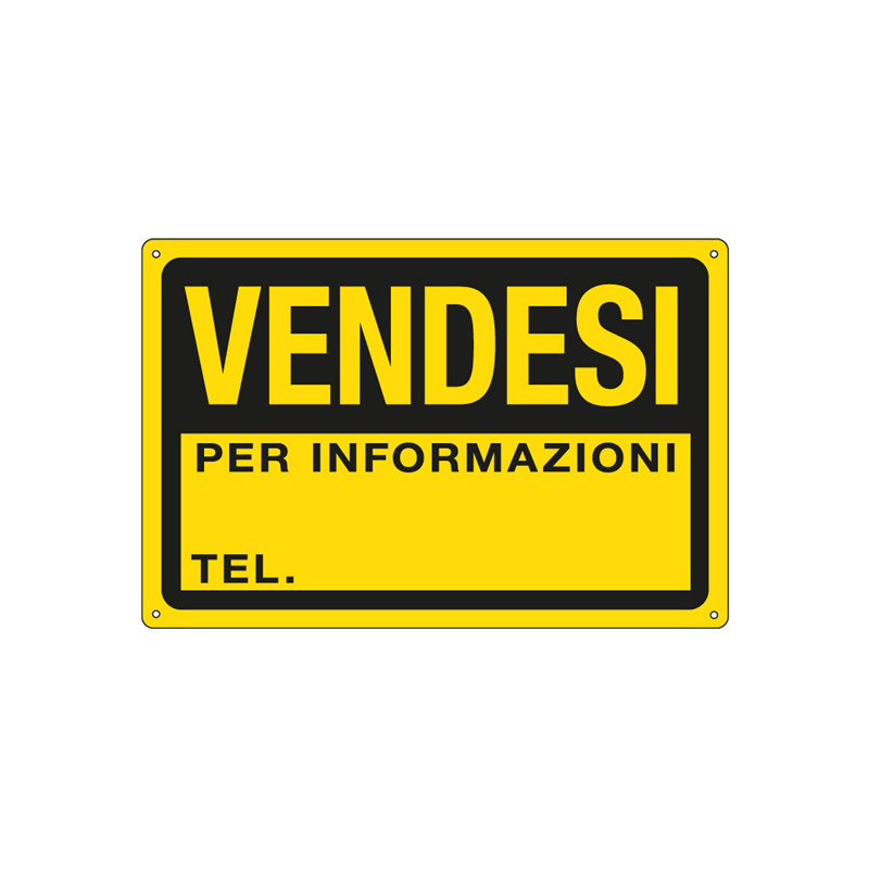 Cartello segnalatore - 30x20 cm - VENDESI - PPL