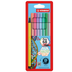Astuccio 8 Pennarelli Pen 68 - colori assortiti pastello