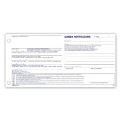 Schede di notificazione persone alloggiate con consenso privacy - Snap out a 2 copie autoricalcanti - 10x23 cm