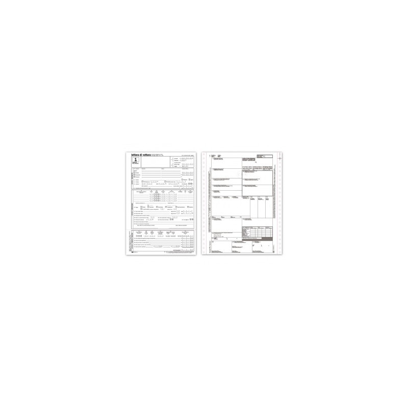 Lettera di vettura internazionale (CMR) - Modulo continuo 5 fogli autoricalcante - 12"x24 cm