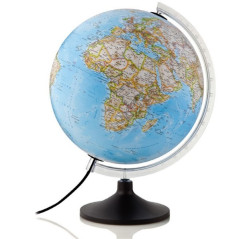 Mappamondo luminoso - Globo Carbon Classic - diametro 30 cm - cartografia fisica e politica - scritte in italiano