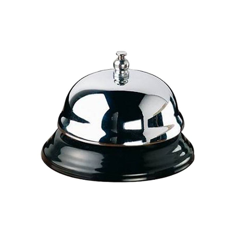 Campanello per reception D10 cm argento/nero