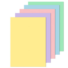 Carta RISMACQUA - Formato A4 - 140gr - Confezione da 200 Fogli Mix 5 Colori