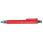 Portamine Mephisto - mina 5,6mm - in plastica con clip - fusto rosso