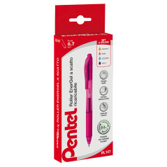 Roller a scatto Energel X BL 107 - punta 0,7mm - astuccio 4 colori assortiti